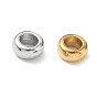 Brass European Beads, Large Hole Beads, Rondelle