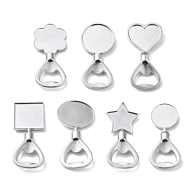 Элемент кабошона для открывания бутылок из цинкового сплава, настройки безеля, платина