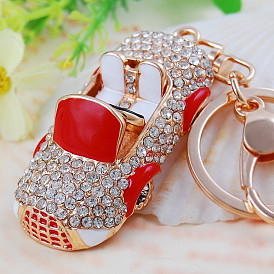 Sparkling Rhinestone Keychain for Convertible Car - Cute Metal Pendant Gift