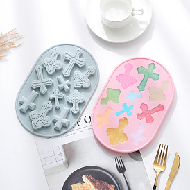 Moules en silicone, moules à fondant croisés, pour la décoration de gâteau de bricolage, chocolat, candy