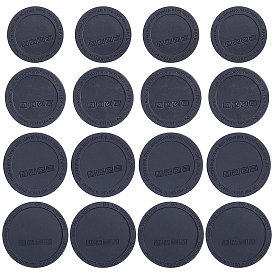 Gorgecraft 20Pcs 4 Styles Silicone Drink Coasters, Non-Slip Cup Mat, with Adhesive, Flat Round