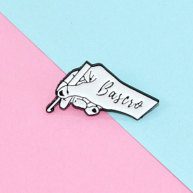 Cute Cartoon Gesture Pin for Fashionable Clothing and Bags
