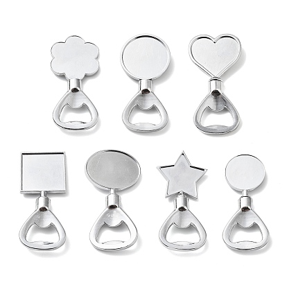 Элемент кабошона для открывания бутылок из цинкового сплава, настройки безеля, платина