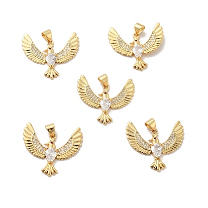 Птица латуни микро проложить Цирконом подвески, без кадмия, без никеля и без свинца