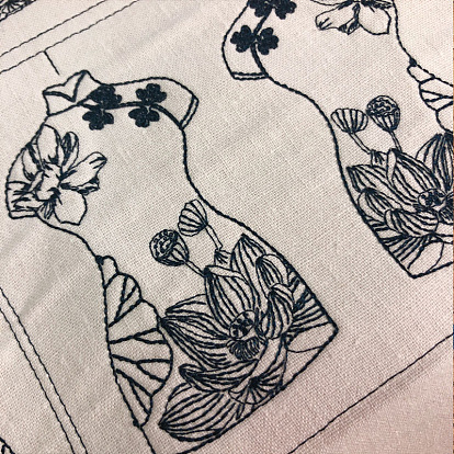  Embroidered cheongsam sachet fabric embroidery purse pendant cheongsam sachet embroidery piece