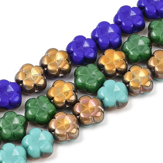 Чешские прессованные стеклянные бусины, цветок