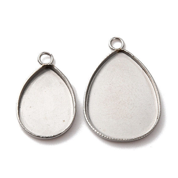 304 Настройки кабошон из нержавеющей стали кулон, слеза