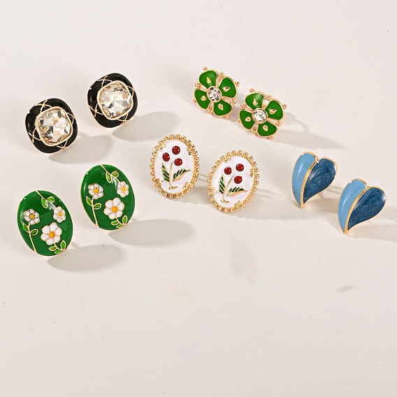 Элегантные серьги-клипсы из сплава, золотые