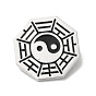 Eight-Diagram Tactics with Yin Yang Alloy Brooch Pin, Octagon Badge for Backpack Clothes