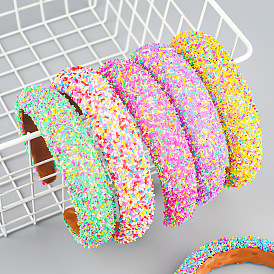 Colorful Wide Headband for Women - Trendy Ice Cream Cake Hair Accessories