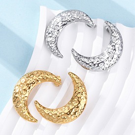 304 серьги-гвоздики из нержавеющей стали для женщин, луна, слева и справа