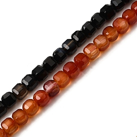 Природный агат бисер нитей, граненый стол, вырезанный куб, окрашенная и подогревом