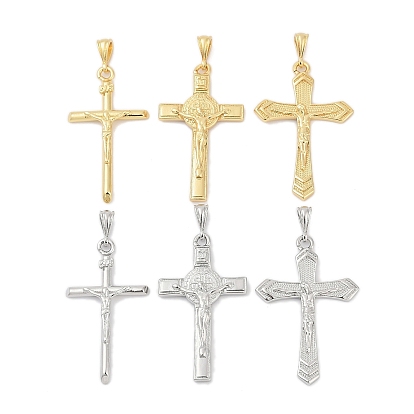 Латунные подвески, без кадмия и без свинца, крест распятие с подвесками в виде Иисуса