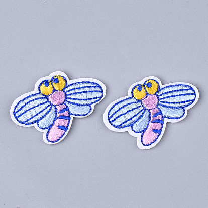 Computerized Embroidery Cloth Iron On Patches, Costume Accessories, Appliques, Dragonfly