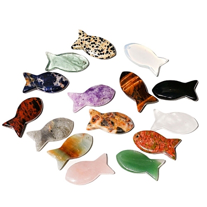 Gemstone Pendants, Fish Charms