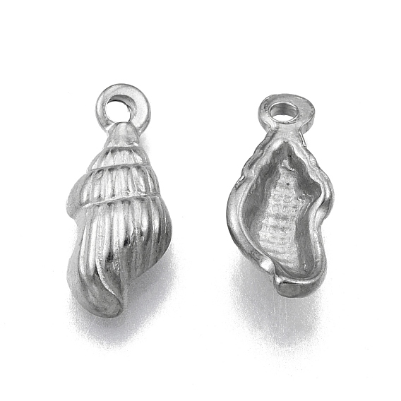 304 Stainless Steel Pendants, Spiral Shell Shape