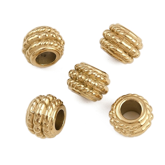 304 из нержавеющей стали европейские шарики, ионное покрытие (ip), бусины с большим отверстием, рондель