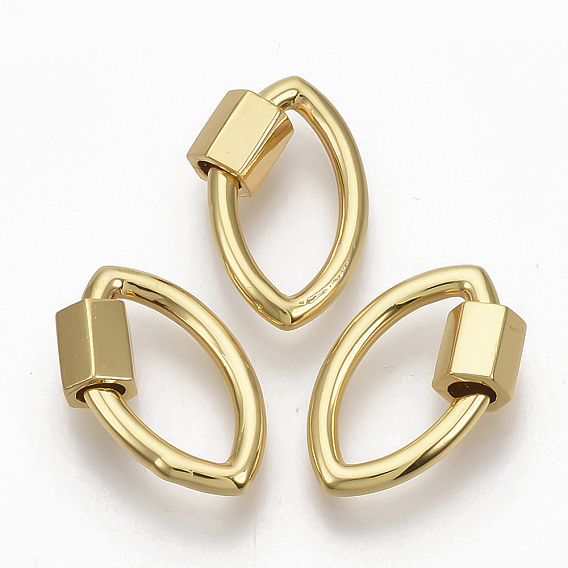 Латунные подвески с карабином, для изготовления ожерелий, без кадмия и без свинца, быстрые ссылки, лошадиный глаз 