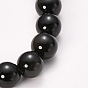 Natural Obsidian Beaded Stretch Bracelets, Round