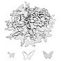 60 PC 3 Stil 304 Edelstahlanhänger, Schmetterling