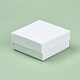 Cardboard Jewelry Boxes, for Earring & Ring & Pendant, with Sponge Inside, Square