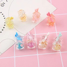 Светящиеся подвески смолы, имитация еды, медвежья чаша