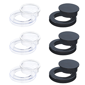 6 шт. 2 цветные заглушки и колпачки для зонта и столика патио из ПВХ, плоско-круглые