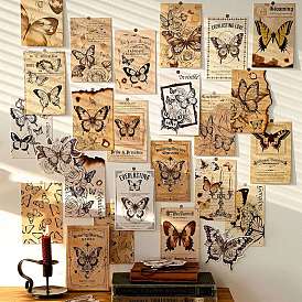 Vintage Butterfly Postcard Sets, for DIY Greeting Card