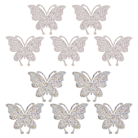 10 шт. 2 цветные смоляные стразы, пришиваемые/приклеиваемые на ткань, бабочка