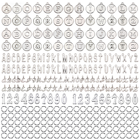 Буквы от a до z и цифры 0~9 сплавные подвески, с кольца прыжок железа