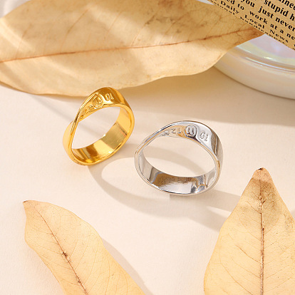 Кольца для пальцев из сплава с широкими полосами, твист