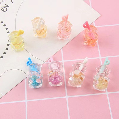 Светящиеся подвески смолы, имитация еды, медвежья чаша