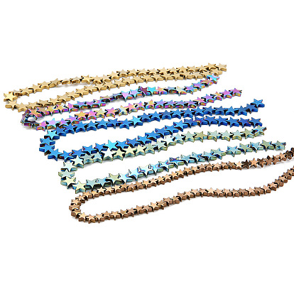 Гальванические нити из синтетических немагнитных гематитовых бусин, бисер нитей, звезда