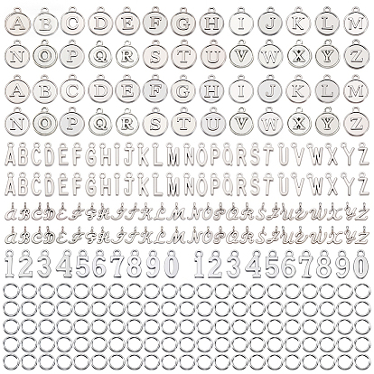 Буквы от a до z и цифры 0~9 сплавные подвески, с кольца прыжок железа