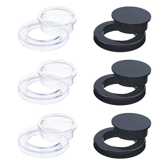 6 шт. 2 цветные заглушки и колпачки для зонта и столика патио из ПВХ, плоско-круглые