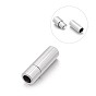 Smooth 304 Stainless Steel Column Magnetic Clasps with Glue-in Ends
