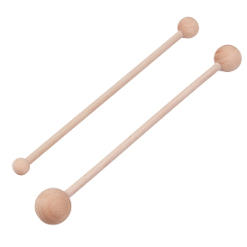 2 шт. инструменты для моделирования из буковой древесины, инструменты из полимерной глины, круглый стержень