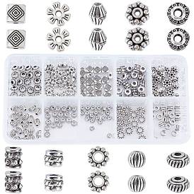 SUNNYCLUE Tibetan Style Alloy Spacer Beads, Mixed Shapes