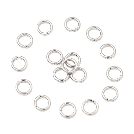 SHEGRACE Brass Open Jump Rings, Round, Long-Lasting Plated, Cadmium Free & Nickel Free & Lead Free