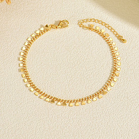 Женские браслеты на ногу с кисточками в форме сердечек из латуни