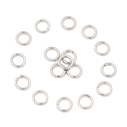 SHEGRACE Brass Open Jump Rings, Round, Long-Lasting Plated, Cadmium Free & Nickel Free & Lead Free