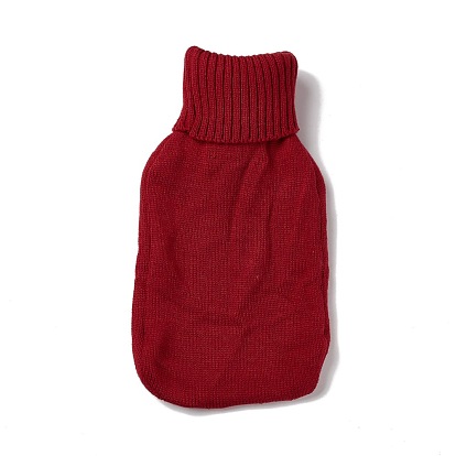 Random Color Rubber Hot Water Bag, Hot Water Bottle, with Detachable Knitting Cover, Water Injection Style, Giving Your Hand Warmth
