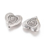 Tibetan Style Alloy Beads, Heart with Vortex