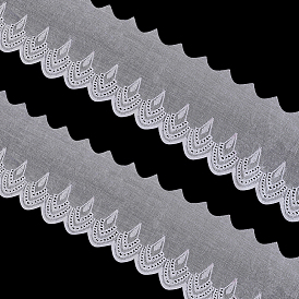 7.5 ярдов хлопчатобумажной вышитой кружевной ленты в форме капли, для аксессуаров для одежды