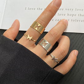Punk Style Couple Rings Set - Fashionable and Personalized Open Finger Ring
