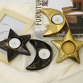 Nordic five-pointed star aromatherapy candlestick imitation old moon candle tray home atmosphere decoration props handicraft decoration