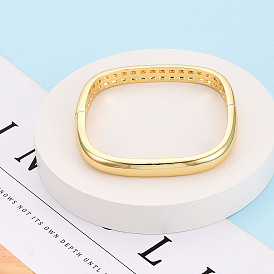 Латунные браслеты, Шарнирные браслеты для женщин, квадратный