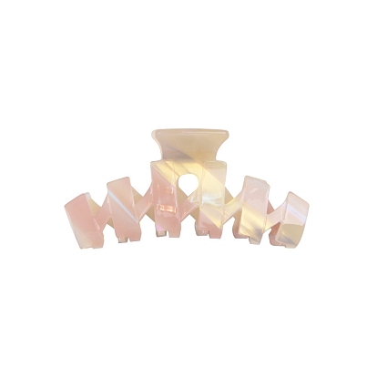 Large Cellulose Acetate(Resin) Hair Claw Clips, Wave Non Slip Jaw Clamps for Girl Women