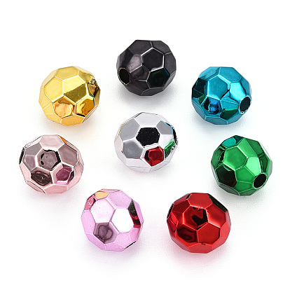 UV Plating Acrylic Beads, Ball