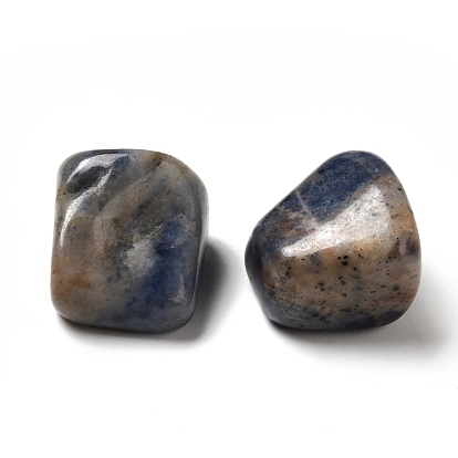 Natural Sodalite Beads, No Hole, Nuggets, Tumbled Stone, Healing Stones for 7 Chakras Balancing, Crystal Therapy, Meditation, Reiki, Vase Filler Gems